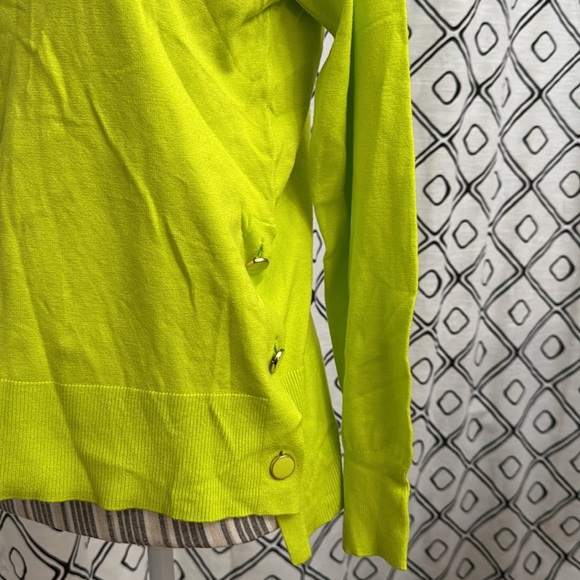 Marled High-Low Knit Long Sleeve crewneck sweater XS - Picture 3 of 7